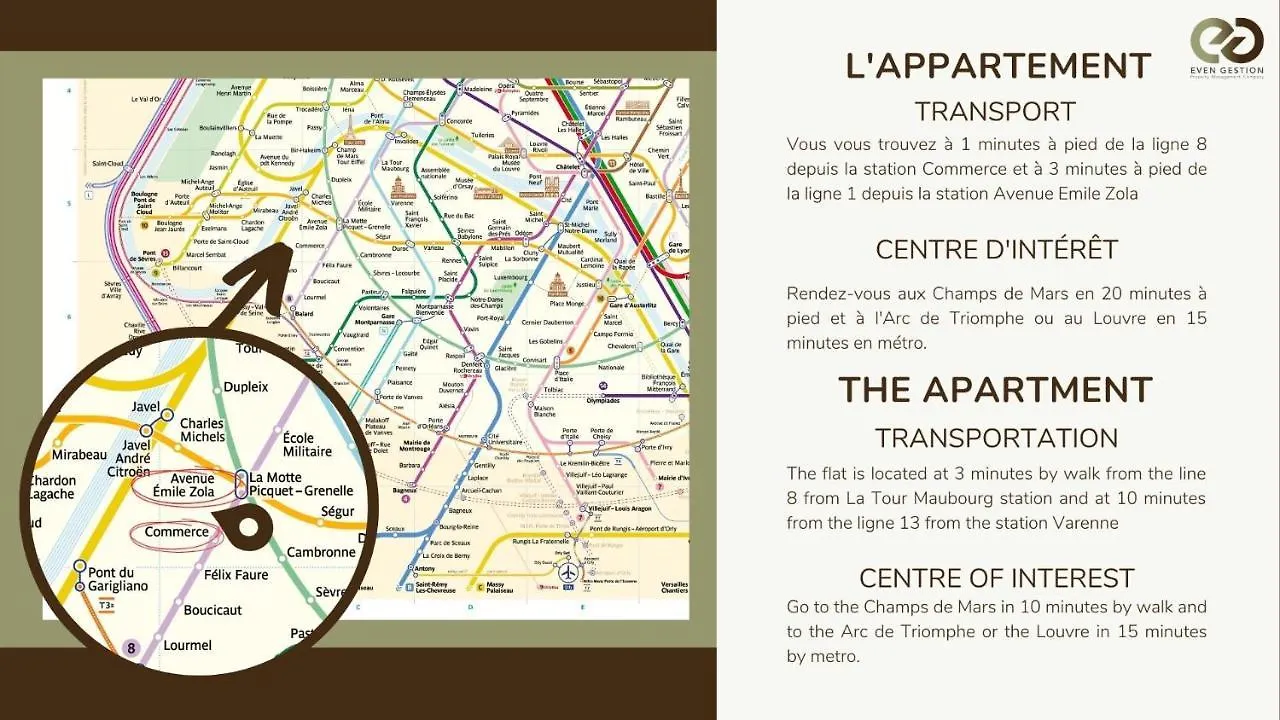 Apartment 4#Duplex 2 Pers#Paris 15#Commerce#Ac